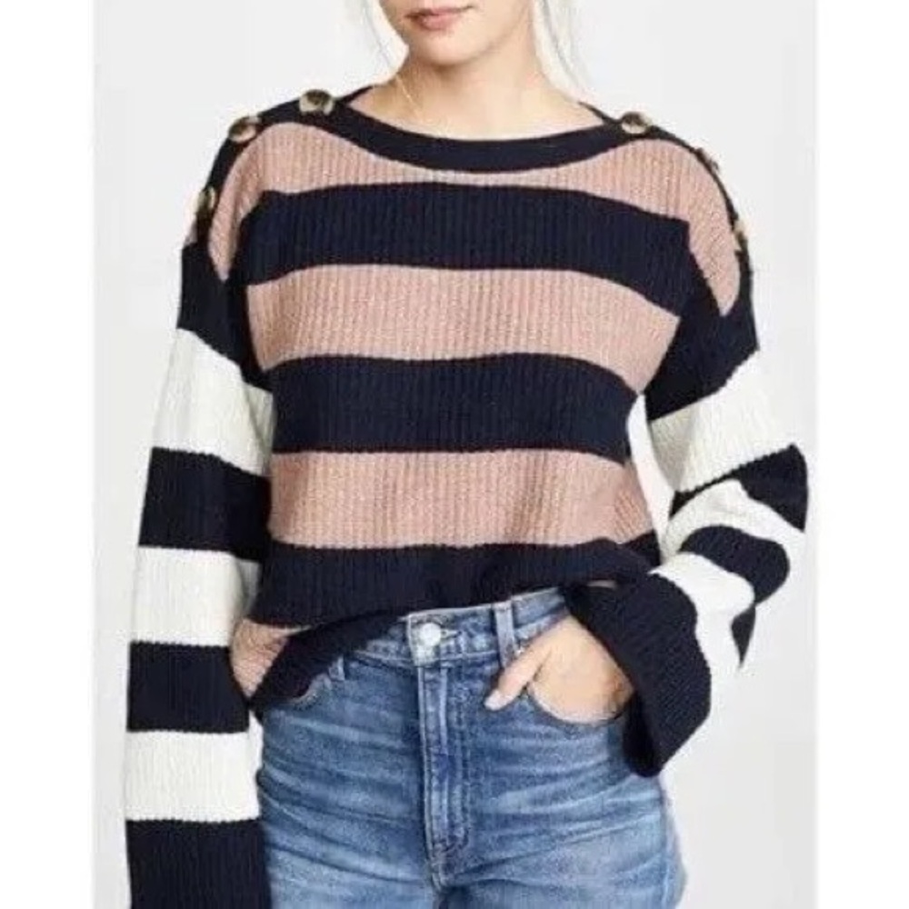 Madewell Calloway Boatneck Pullover Sweater in Stripe